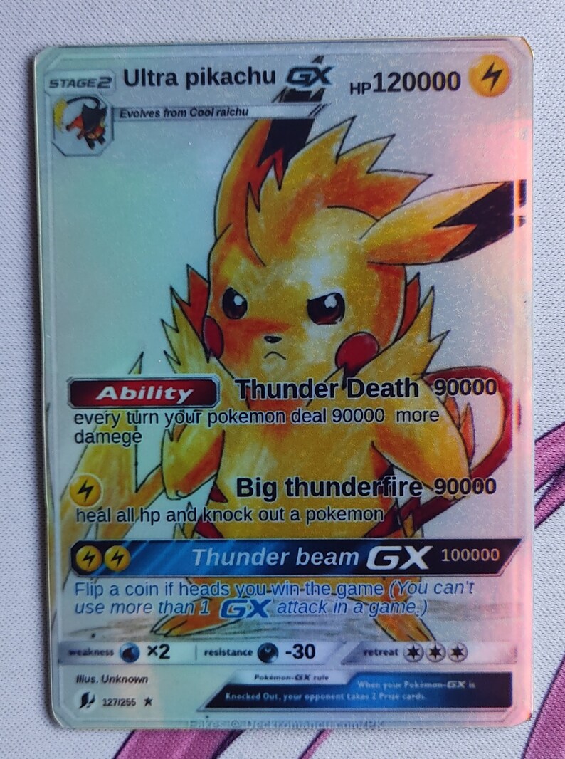 Ultra Pikachu GX Pokemon Ex Pokemon GX - Etsy