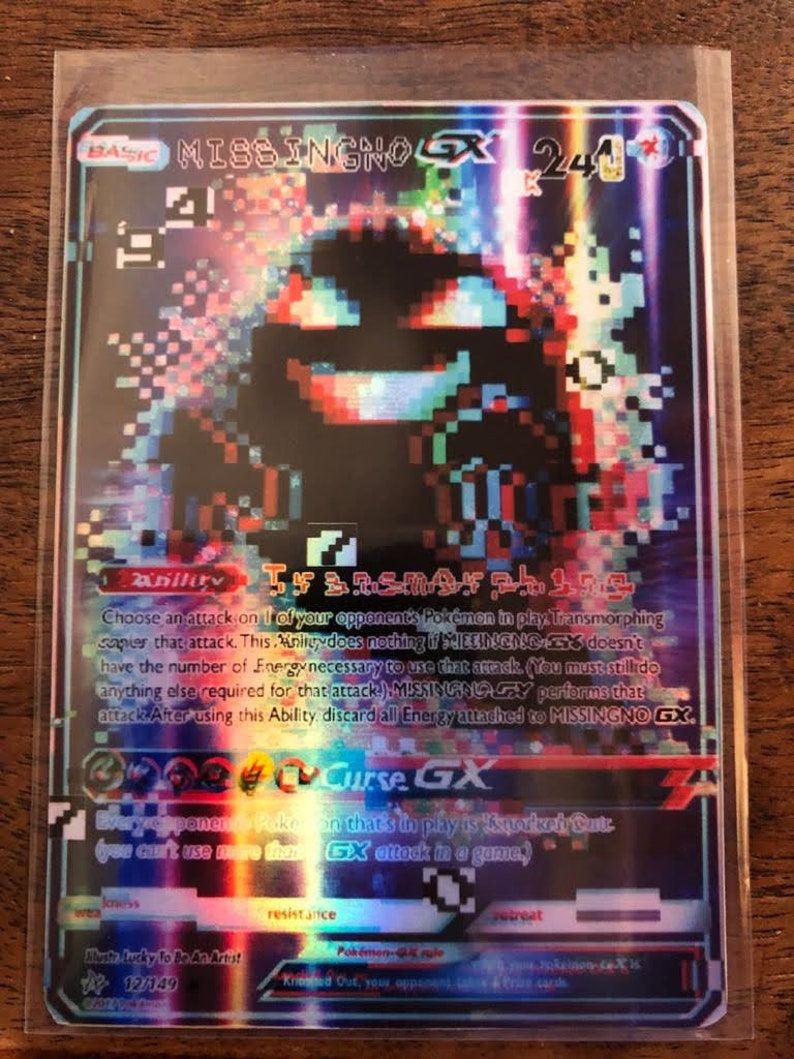 Missingno Pokemon gx pokemon ex Etsy