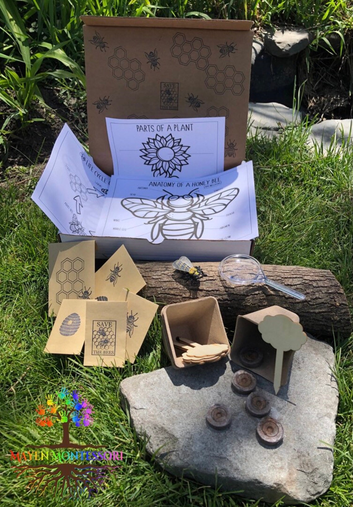 Save the Bees Seed Kit Children gardening kit Grow your Etsy