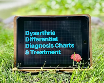 Dysarthria Differential Diagnosis Chart with Treatment (Digital Download)