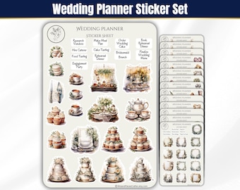 Wedding Planner Sticker Sheets, Ultimate Wedding Planner, Planner stickers for Wedding, Planner Stickers, Elegant Wedding Must Haves