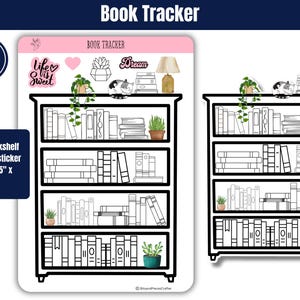 Track your reading journey with our book tracker stickers. Includes single book covers and bookshelf style stickers to write book titles on spines. Perfect for journals and planners. Matte finish for easy writing. A must have for book lovers!