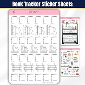 Track your reading journey with our book tracker stickers. Includes single book covers and bookshelf style stickers to write book titles on spines. Perfect for journals and planners. Matte finish for easy writing. A must have for book lovers!
