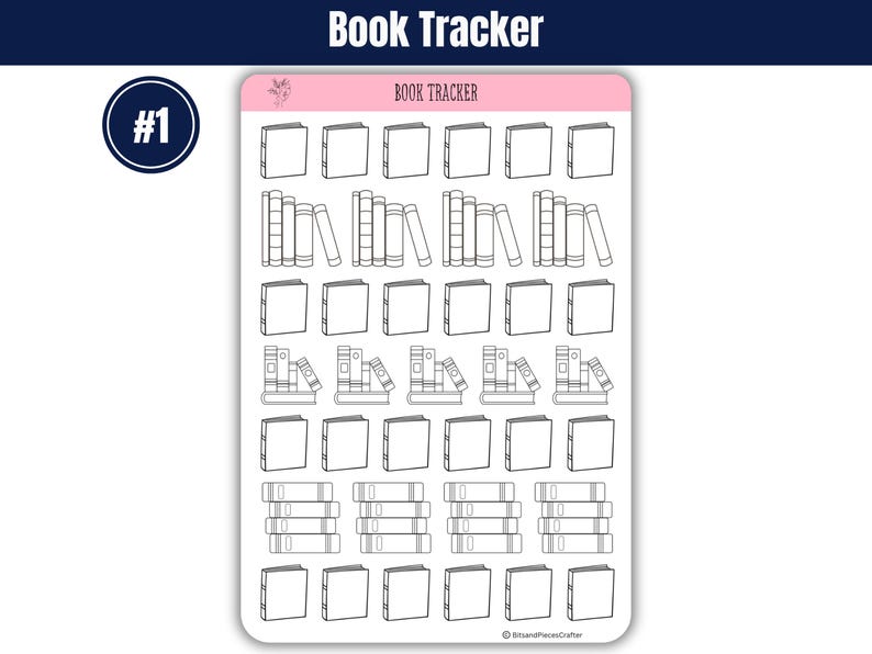 Track your reading journey with our book tracker stickers. Includes single book covers and bookshelf style stickers to write book titles on spines. Perfect for journals and planners. Matte finish for easy writing. A must have for book lovers!