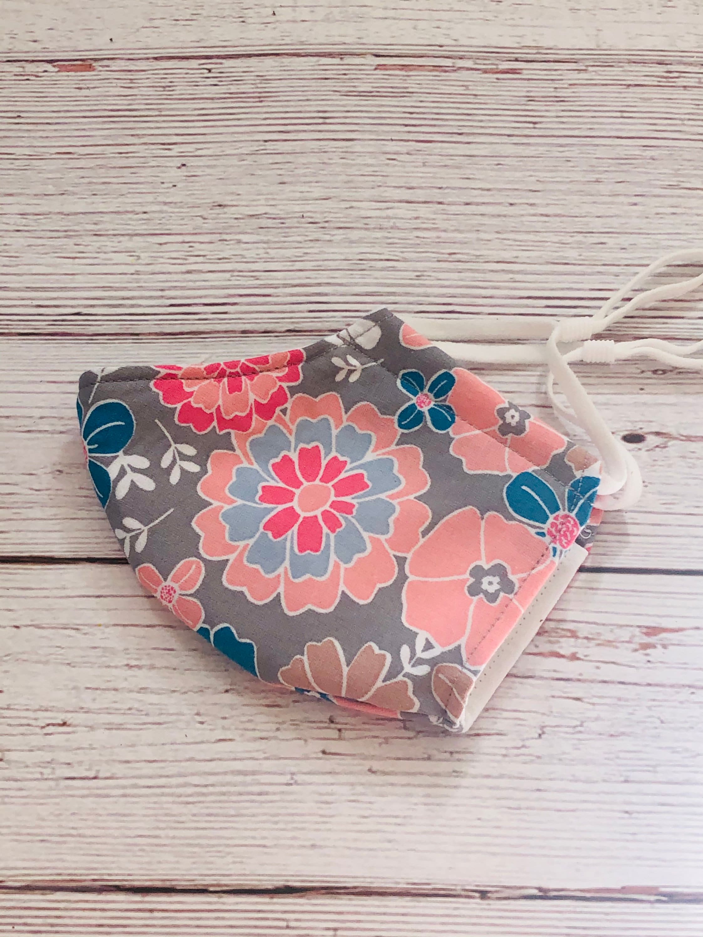 Spring Face Mask Floral Face Mask Face Covering 4 Layers Etsy