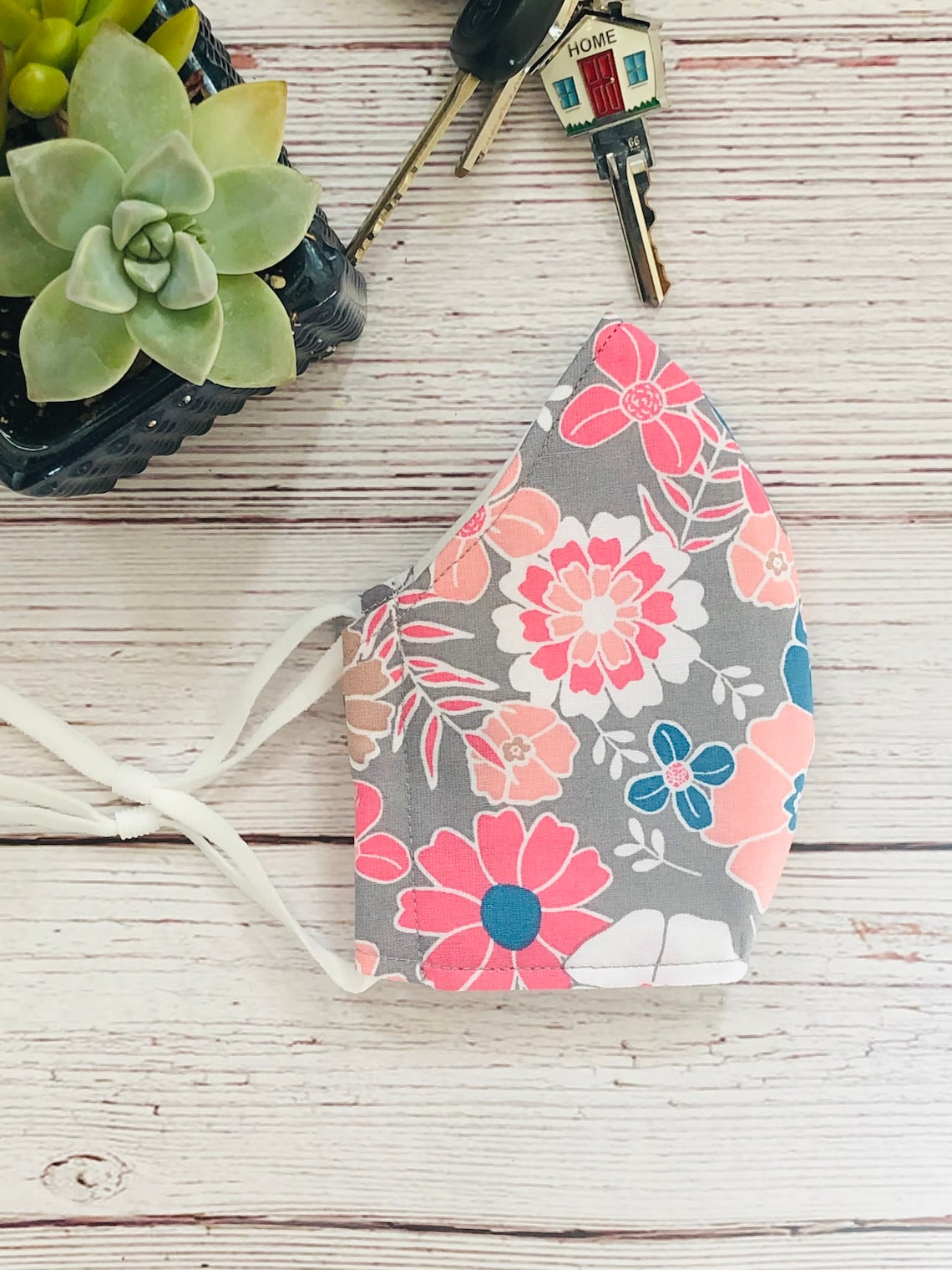 Spring Face Mask Floral Face Mask Face Covering 4 Layers Etsy