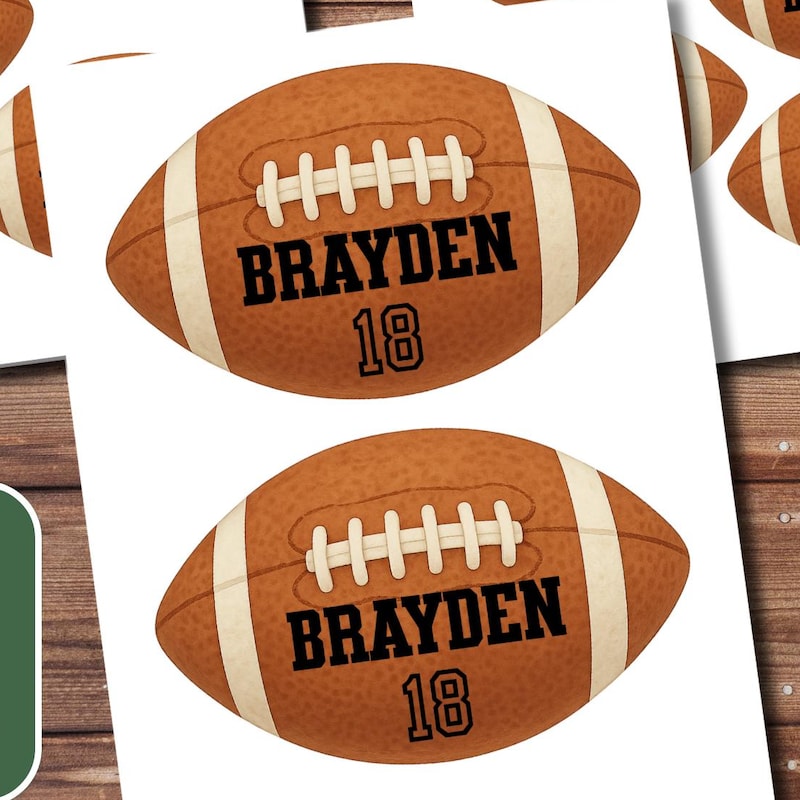 Football Printable Numbers Etsy