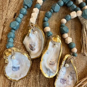 Oyster Shell, Blessing Beads, Coastal Decor, Prayer Beads, Top Seller, Oyster Bead Decor, Shell blessing beads