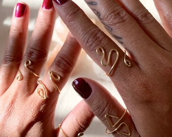 Gold Wire Ring Huggers, Individual or Bundle (5)