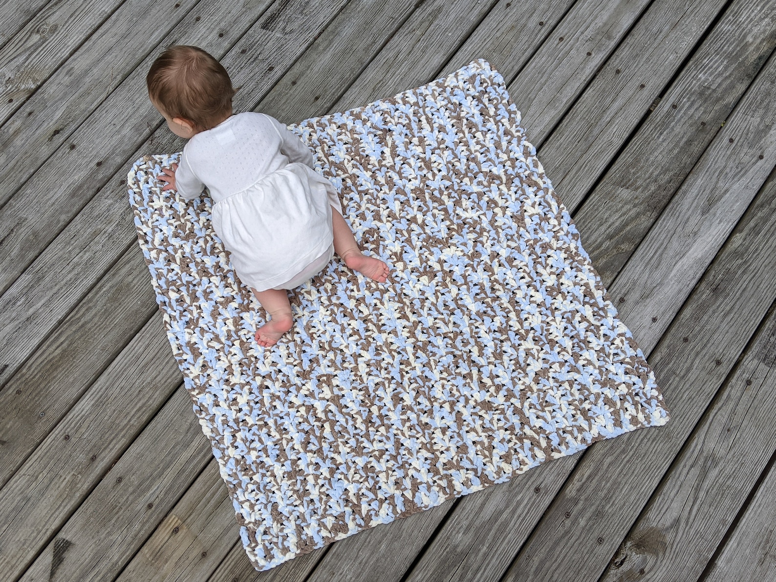 Gender Neutral Baby Blanket Tummy Time Blanket Crochet Etsy