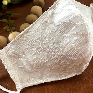 Handmade Bridal Mask Ivory Lace on Satin W/filter Pocket 3 - Etsy