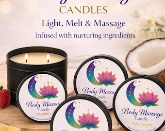 Melt to Oil Body Massage Candle – Warm Pourable Massage Oil – Sensual Self Care & Couples Gift | Indulgently Scented
