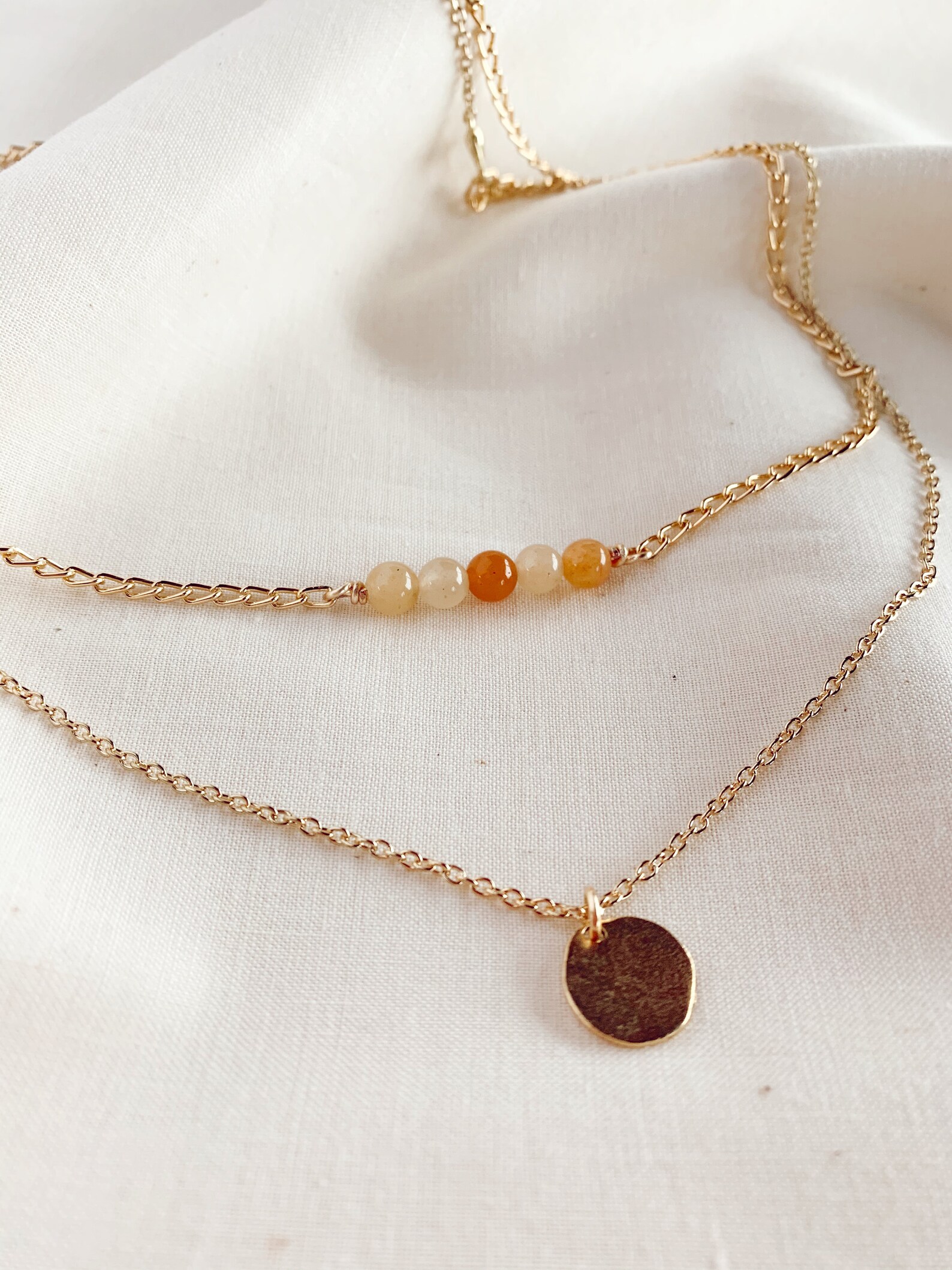 gold stacking necklaces
