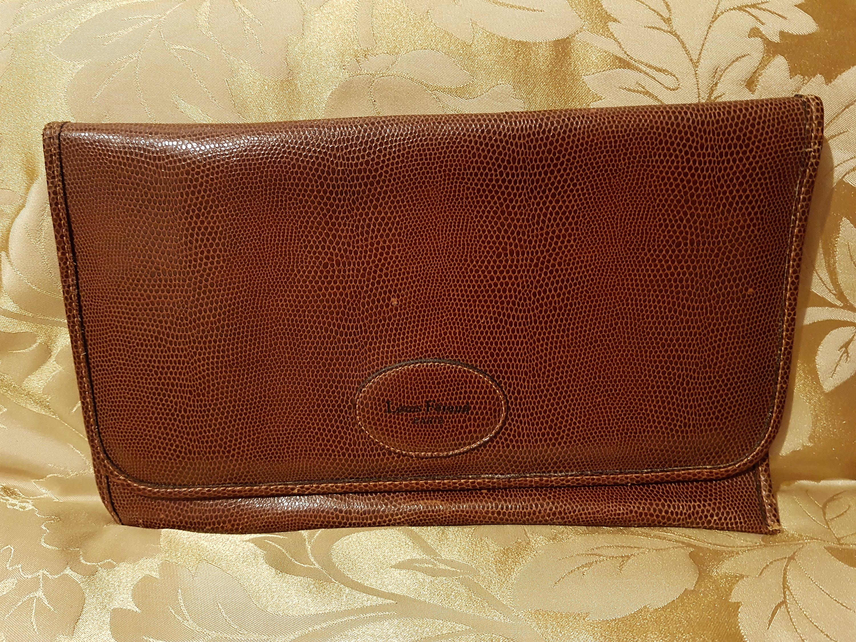 Vintage Louis Feraud Paris Clutch Bag/leather Purse/80s 