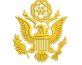 US Army Eagle Logo 3 Sizes  - Machine Embroidery Design File