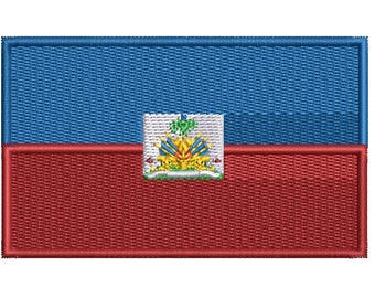 Archivo de bordado para máquina de la bandera de Haití - descarga digital