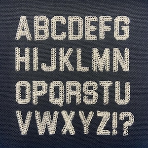 Faux Chain Stitch Alphabet Font - Embroidery Digital File - Small Size ...