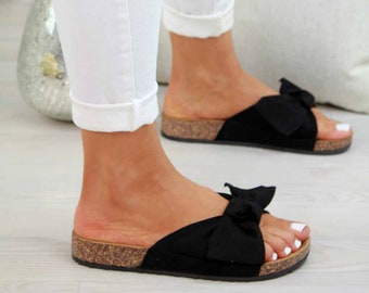 RUGAI-UE Bow tie,sandals,casual bow,flat bottomed toe sandals. RUGAI-UE Bow tie,sandals,casual bow,flat bottomed toe sandals.