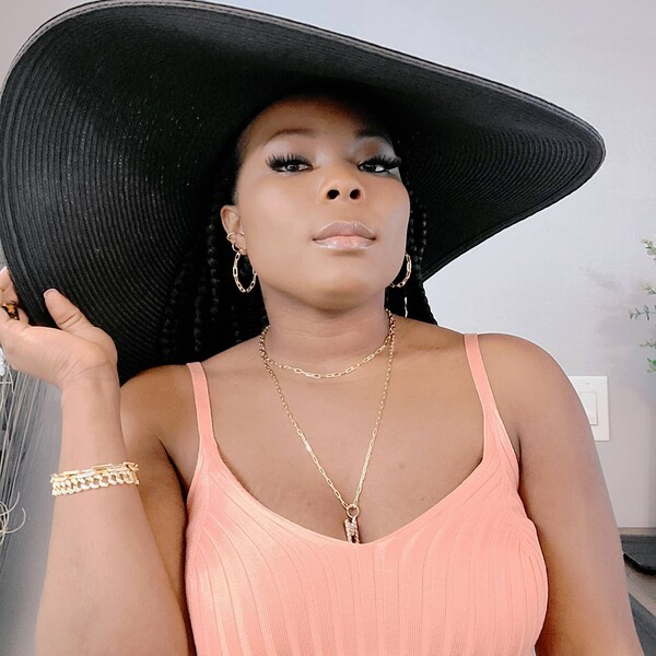 Rose Gold Paper Clip Hoop Earrings Etsy