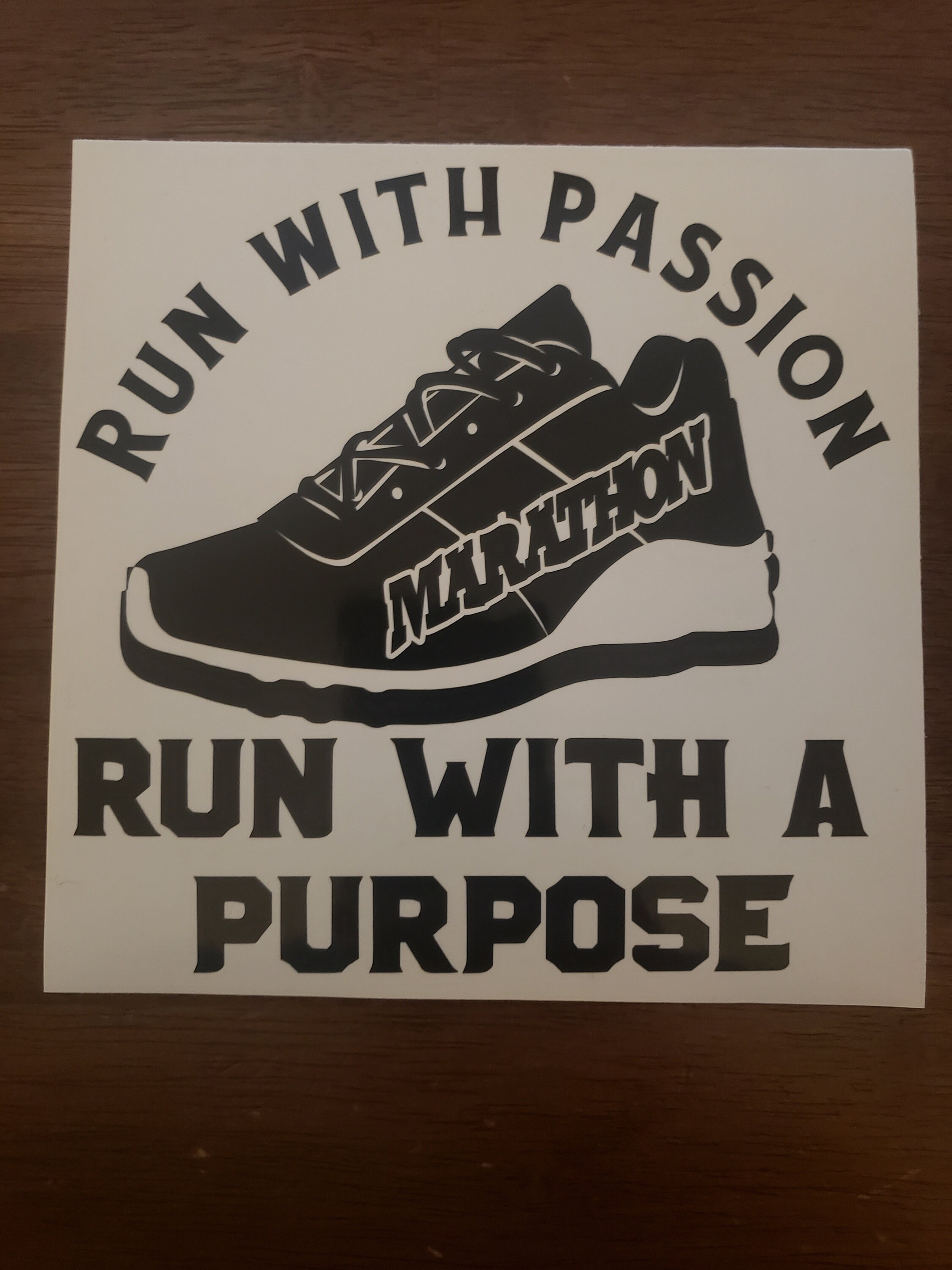 RUNNING DECAL Track decal Run with a passion Run with a Etsy