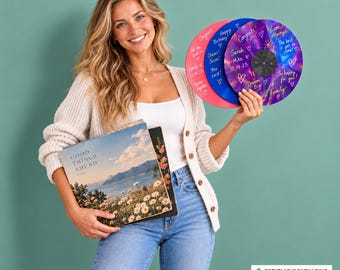 Personalized Vinyl Guest Book | Custom 12-Inch Signing Disc