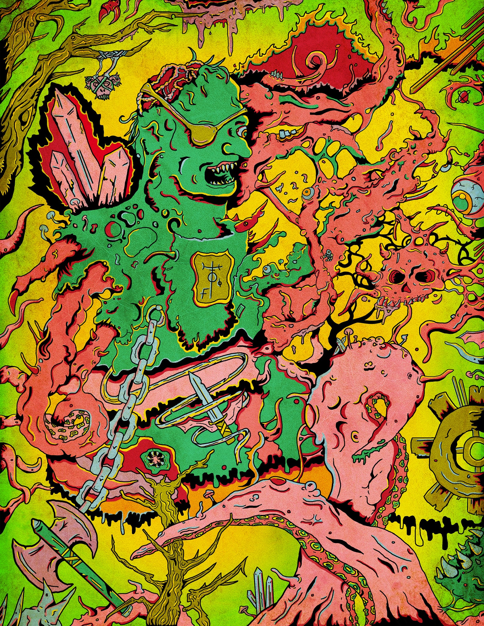 Acid Nightmare 8.25x10.5 Art Print Etsy UK