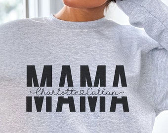 Custom Mom shirt, Mama Sweatshirt, Mom Shirt with Names, gift for her, mothers day gift, mothers day shirt, mama shirt, custom mama shirt