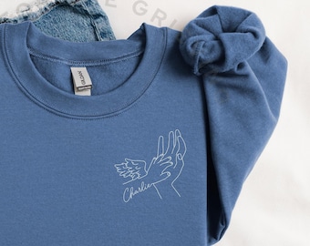 Personalized Angel Sweatshirt, Grief Sweatshirt, Gift for Loss, Mom of an Angel, Gift for Griever, Angel Baby