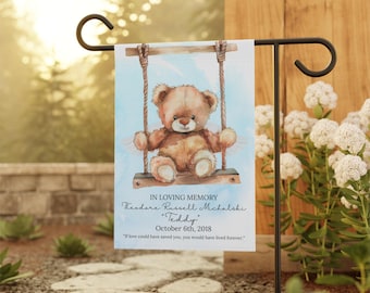 Bandera conmemorativa infantil, bandera de cementerio, En memoria de un niño, bandera conmemorativa de niño, regalo para recordar la pérdida de un hijo