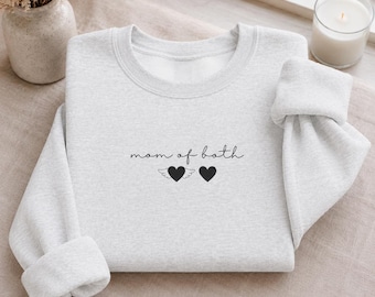 Sudadera personalizada para mamá de ambos, sudadera para mamá ángel, mamá ángel, mamá en duelo, madre afligida