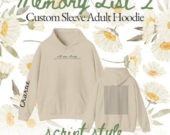 List 2 - Custom Sleeve Adult Hoodie - 2026 Pregnancy & Infant Loss Awareness Collection - Script