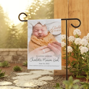 Bandiera commemorativa personalizzata per cimitero per bambini, bandiera commemorativa personalizzata per giardino, decorazione in memoria, decorazione per cimitero