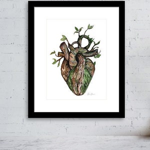 Abstract Watercolor Heart Print - Tree Heart - Surgery Art - Abstract Art - Anatomy Art - Medical Gift - Graduation gift