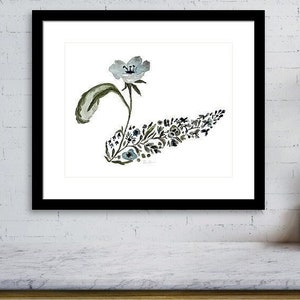 Floral Gallbladder Pancreas Watercolor Print - Floral Abstract Pancreas - Hepatobiliary Art  -  Medical Art - Medical Gift - Graduation gift