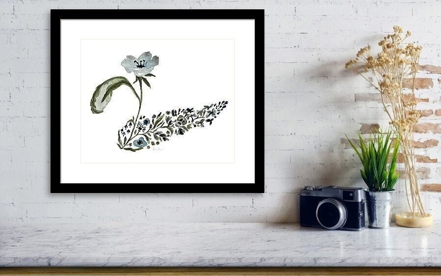 Floral Gallbladder Pancreas Watercolor Print - Floral Abstract Pancreas - Hepatobiliary Art  -  Medical Art - Medical Gift - Graduation gift