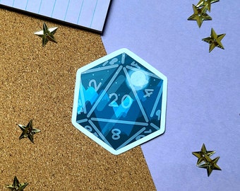 D&D 24/7 d20 Sticker: Night