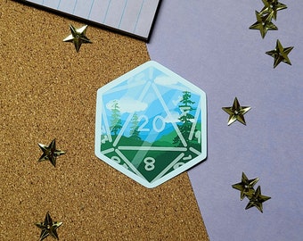 D&D 24/7 d20 Sticker: Daytime