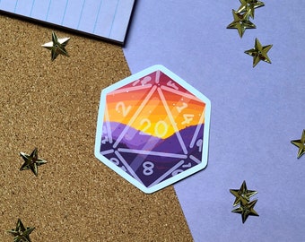 D&D 24/7 d20 Sticker: Dusk