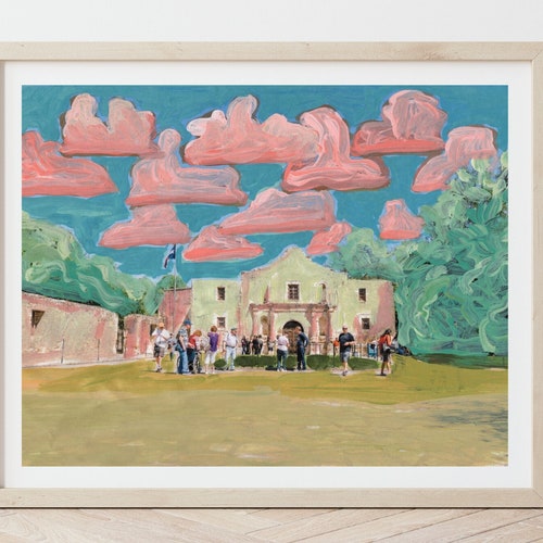 Alamo Art Print San Antonio Wall Art San Antonio Texas Etsy