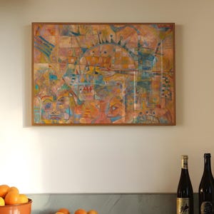 COLLABORAZIONE ARTISTICA OSPITE x MCSeaborne Art / Arredamento moderno per la casa di metà secolo / Dipinto originale retrò vintage / Stampa giclée / Arte murale occidentale