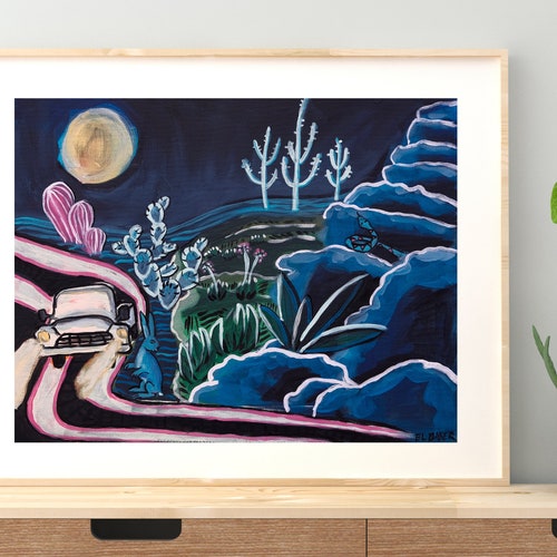 West Texas Art Print Abstract Landscape Desert Wall Decor Etsy