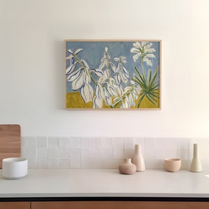 Yucca plant painting | Succulent art print | Agave wall art | Aloe painting | Desert wall art | Texas landscape art