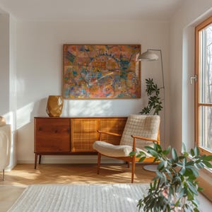 GUEST ARTIST - Midcentury Modern Giclee Print: Retro Western Wall Art image 4