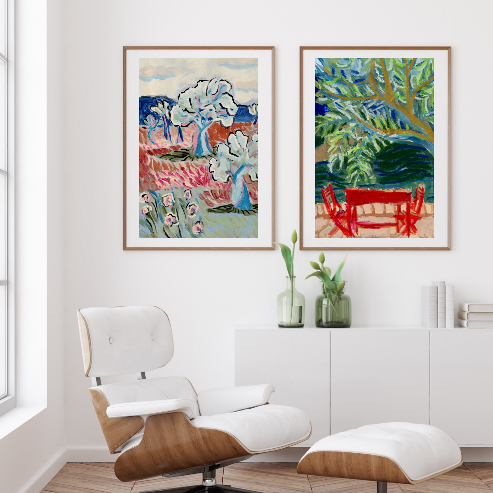 Abstract Tree Wall Art Landscape Art Print Nature Poster Etsy