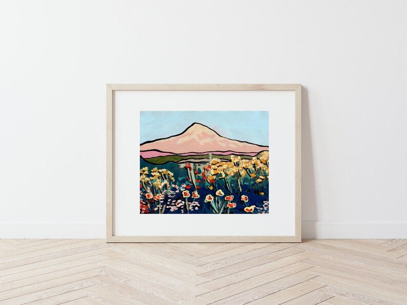 Colorado Wildflower Art Print Landscape Wall Art Etsy