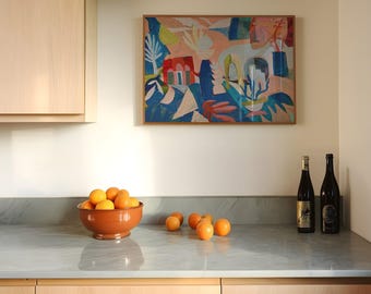 Colorful Abstract Print: Tropical Matisse Style Wall Art