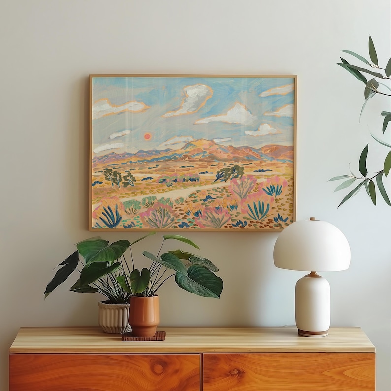 Pastel Desert Landscape Print: Mid-Century Modern Western Art image 5