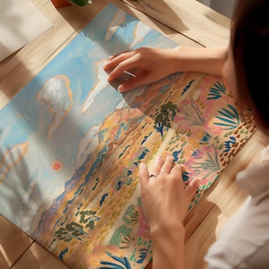 Pastel Desert Landscape Print: Mid-Century Modern Western Art image 3