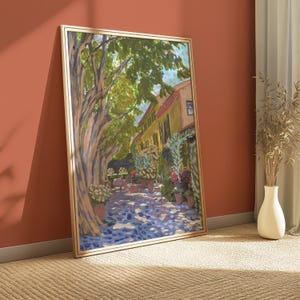 Provence France Travel Poster: Vintage Van Gogh Style Botanical Print