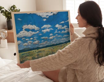 Texas Hill Country Sky Giclee Print: Nature Landscape Wall Decor